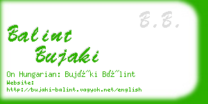 balint bujaki business card